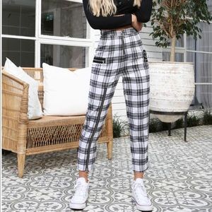 Tiger Mist Pants - Black and white plaid pant Tiger Mist Pants - Black and white plaid pant